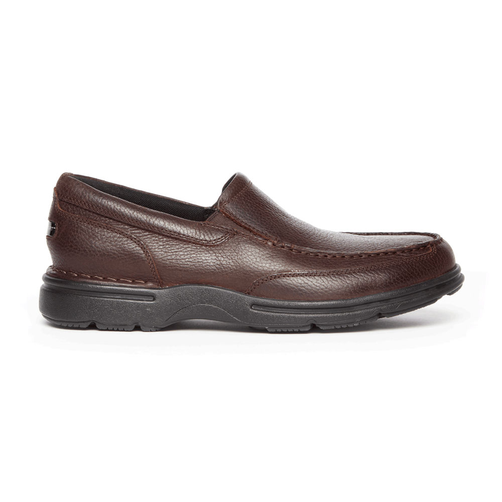 Rockport Slip-On For Mens Dark Brown - ProWalker Eureka Plus - OU5126439